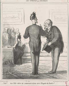 Cicho...! Moja córka komunikuje się... autorstwa Honoré Daumier