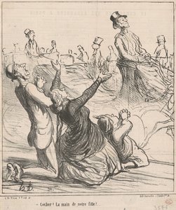 Sprawdzać! Ręka naszej córki! autorstwa Honoré Daumier