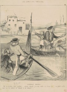 Bitwa morska autorstwa Honoré Daumier