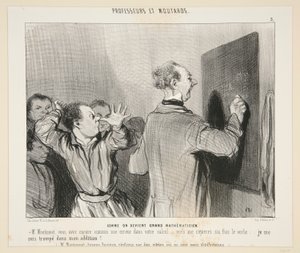 Jak ktoś staje się wielkim matematykiem; Nr 3 Profesorów i Musztard autorstwa Honoré Daumier