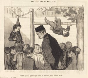 Jak gimnastyka trenuje kończyny... autorstwa Honoré Daumier