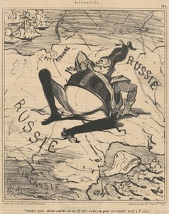 Jak co... na bardzo dużym łóżku,,, autorstwa Honoré Daumier
