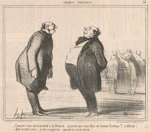 Jak spóźnisz się na giełdę... autorstwa Honoré Daumier