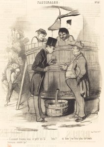 Jak znaleźć to małe wino... autorstwa Honoré Daumier