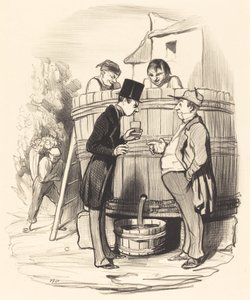 Jak znaleźć to małe wino... autorstwa Honoré Daumier