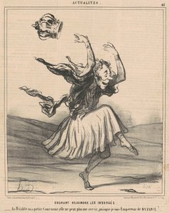 Biegiem do powstańców autorstwa Honoré Daumier
