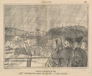 1856 Wyścigi łodzi autorstwa Honoré Daumier