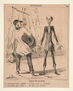 Szkic wykonany w Le Havre: Dobrze ubrany dżentelmen autorstwa Honoré Daumier