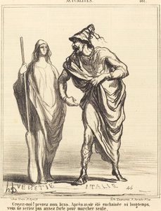 Uwierz mi! weź mnie za ramię... autorstwa Honoré Daumier