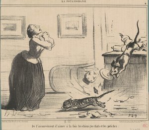Z niekorzyści kochania w tym samym czasie... autorstwa Honoré Daumier