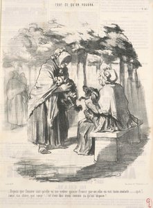Odkąd Zémire dowiedział się, że będzie mnie kosztować piętnaście franków... autorstwa Honoré Daumier