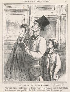 Przed obrazem M. Maneta autorstwa Honoré Daumier