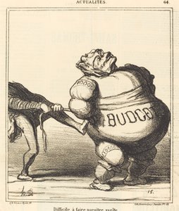 Trudno sprawić, by wyglądał na szczupły autorstwa Honoré Daumier