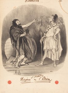 Diogenes i Alcybiades w Odéonie autorstwa Honoré Daumier