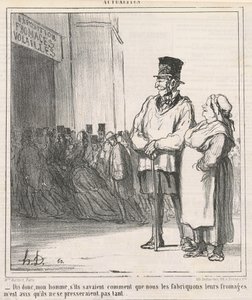 Powiedz, mój człowieku, gdyby wiedzieli... autorstwa Honoré Daumier