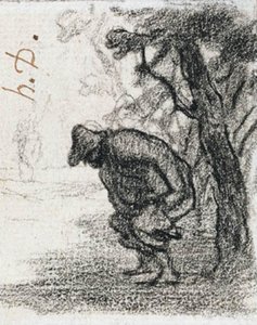 Don Kichot i Sancho Pansa za drzewem autorstwa Honoré Daumier