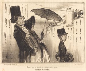 Dwanaście i pół i trzy pierwsze nagrody autorstwa Honoré Daumier