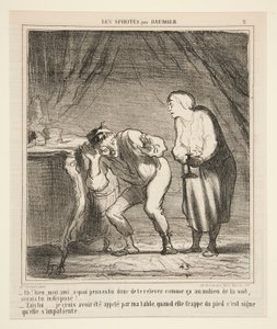 Hej! Cóż, mój przyjacielu, co myślisz o takim wstawaniu? autorstwa Honoré Daumier