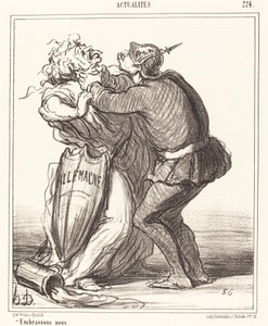 Pocałujmy się autorstwa Honoré Daumier