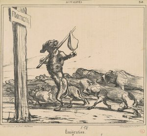 Emigracja autorstwa Honoré Daumier