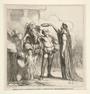 Empedokles otrzymujący autorstwa Honoré Daumier