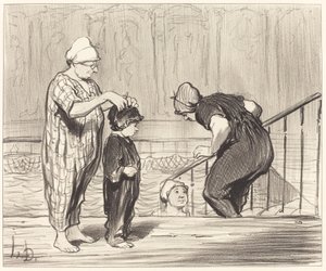 Z rodziną autorstwa Honoré Daumier