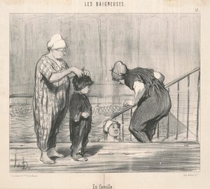 Z rodziną autorstwa Honoré Daumier
