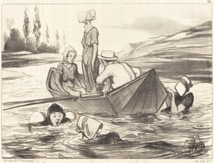 W pełnej wodzie autorstwa Honoré Daumier