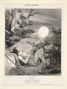 Endymion, tablica 45 z historii starożytnej autorstwa Honoré Daumier