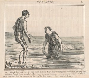 Wejdź do morza bez strachu... autorstwa Honoré Daumier