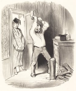 Czy Bóg może... łupać drewno... autorstwa Honoré Daumier