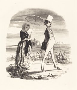 Nazywamy to schodzeniem po rzece życia... autorstwa Honoré Daumier