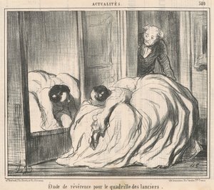 Studium czci dla kadryla ułanów autorstwa Honoré Daumier