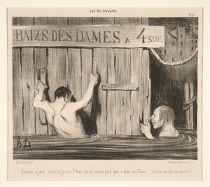 Wymówka; zerknąć autorstwa Honoré Daumier