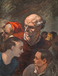 Rodzina na barykadach autorstwa Honoré Daumier