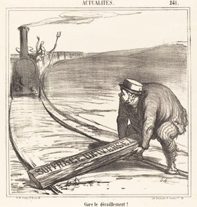 Zatrzymaj wykolejenie! autorstwa Honoré Daumier