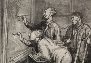 Dając mu ostatni dotyk autorstwa Honoré Daumier