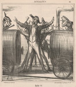 Zatrzymaj się!!! autorstwa Honoré Daumier