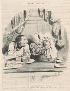 Ech! jak patrzy na cervelas... autorstwa Honoré Daumier
