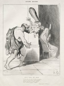 Herkules oswojony przez miłość autorstwa Honoré Daumier