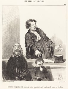 Broni sieroty i wdowy, chyba że... autorstwa Honoré Daumier