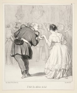 Robi rozkosze balu., z Les Banqueteurs autorstwa Honoré Daumier