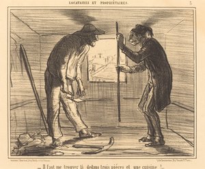 Musisz mnie znaleźć... trzy pokoje... autorstwa Honoré Daumier