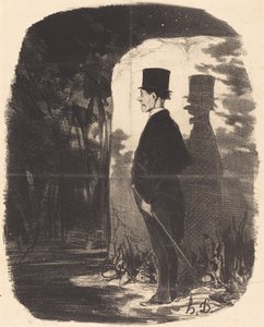 Nie trzeba dodawać, że muszę przejść przez to... drewno... autorstwa Honoré Daumier