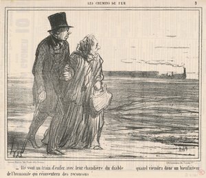 Jadą z zawrotną prędkością... autorstwa Honoré Daumier