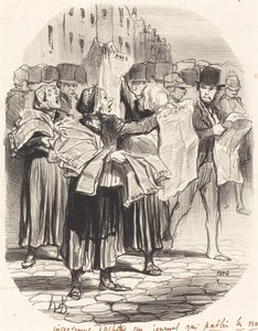 Wada kupowania gazety... autorstwa Honoré Daumier