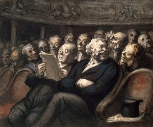 Przerwa w Comédie-Française, 1858. autorstwa Honoré Daumier
