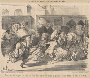 Inwazja wagonów pewnego dnia, kiedy wyjedziemy autorstwa Honoré Daumier