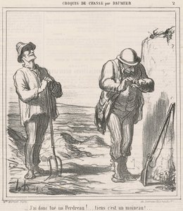 Więc zabiłem kuropatwę! autorstwa Honoré Daumier