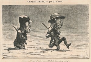 Zaczynam znajdować… przy śnieżnej pogodzie! ... autorstwa Honoré Daumier